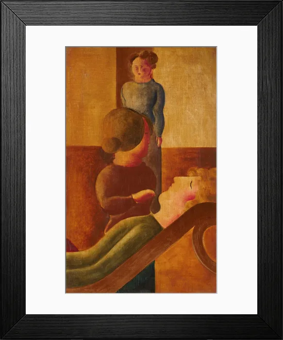 Framed Print : Group with Resting Figure, 1928. Creator: Schlemmer, Oskar (1888-1943) Framed Print : Group with Resting Figure, 1928. Creator: Schlemmer, Oskar (1888-1943)