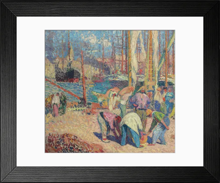Framed Print : The port of Marseille, 1918-1922. Creator: Martin, Henri (1860-1943) Framed Print : The port of Marseille, 1918-1922. Creator: Martin, Henri (1860-1943)