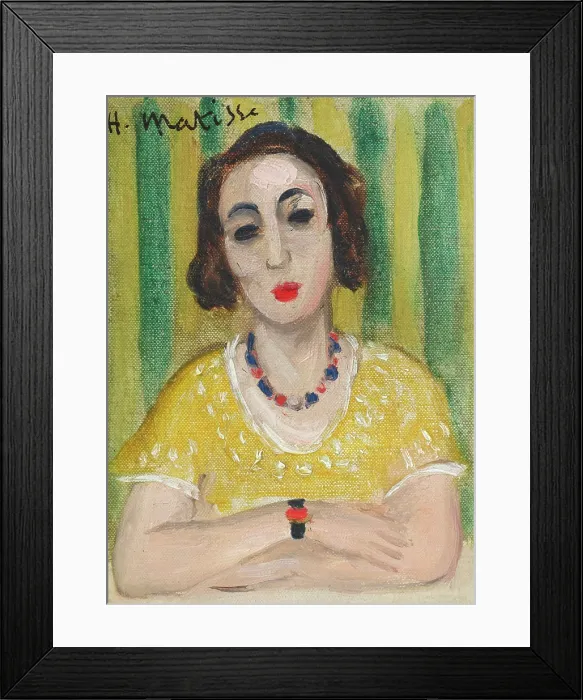Framed Print : Henriette, robe jaune, 1923. Creator: Matisse, Henri (1869-1954) Framed Print : Henriette, robe jaune, 1923. Creator: Matisse, Henri (1869-1954)