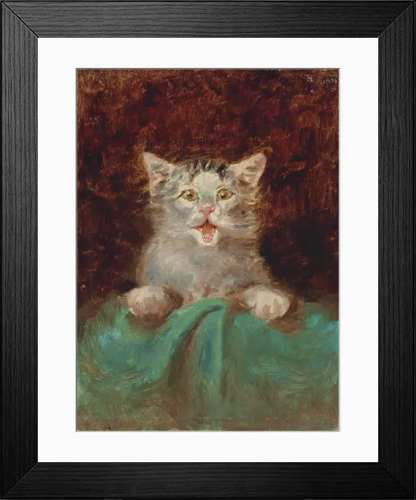 Framed Print : Un petit chat (A Kitten), 1882. Creator: Toulouse-Lautrec, Henri, de (1864-1901) Framed Print : Un petit chat (A Kitten), 1882. Creator: Toulouse-Lautrec, Henri, de (1864-1901)