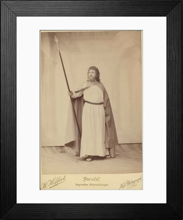 Framed Print : Wilhelm Gruning (1858-1942) as Parsifal, Bayreuth Festival, c1897. Creator: Photo studio W. Hoffert Framed Print : Wilhelm Gruning (1858-1942) as Parsifal, Bayreuth Festival, c1897. Creator: Photo studio W. Hoffert