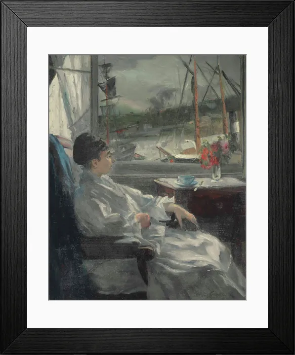 Framed Print : Eva Gonzales (1849-1883) in Dieppe, c1880. Creator: Guerard-Gonzales, Jeanne (1852-1924) Framed Print : Eva Gonzales (1849-1883) in Dieppe, c1880. Creator: Guerard-Gonzales, Jeanne (1852-1924)