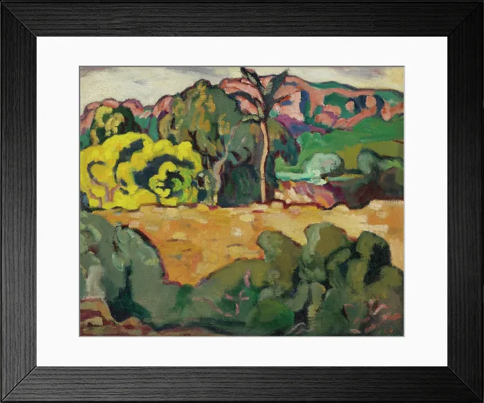 Framed Print : Southern landscape with palm tree, c1909. Creator: Valtat, Louis (1869-1952) Framed Print : Southern landscape with palm tree, c1909. Creator: Valtat, Louis (1869-1952)