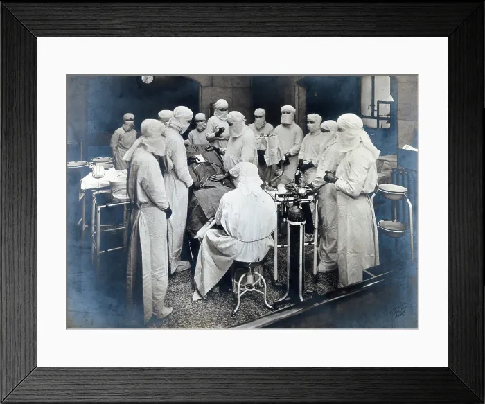 Framed Print : Surgical operation at Middlesex Hospital, c1920s. Creator: Humphrey Joel Framed Print : Surgical operation at Middlesex Hospital, c1920s. Creator: Humphrey Joel