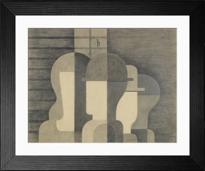Framed Print : Group, 1931. Creator: Hoerle, Heinrich (1895-1936) Framed Print : Group, 1931. Creator: Hoerle, Heinrich (1895-1936)