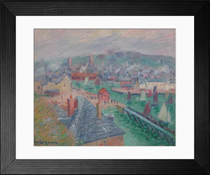Framed Print : L'avant port de Fecamp (Normandie), 1920. Creator: Loiseau, Gustave (1865-1935) Framed Print : L'avant port de Fecamp (Normandie), 1920. Creator: Loiseau, Gustave (1865-1935)