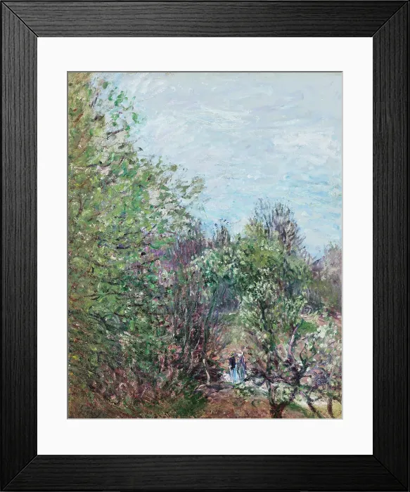 Framed Print : Two figures at the edge of a wood, Veneux-Nadon, c1887. Creator: Sisley, Alfred (1839-1899) Framed Print : Two figures at the edge of a wood, Veneux-Nadon, c1887. Creator: Sisley, Alfred (1839-1899)