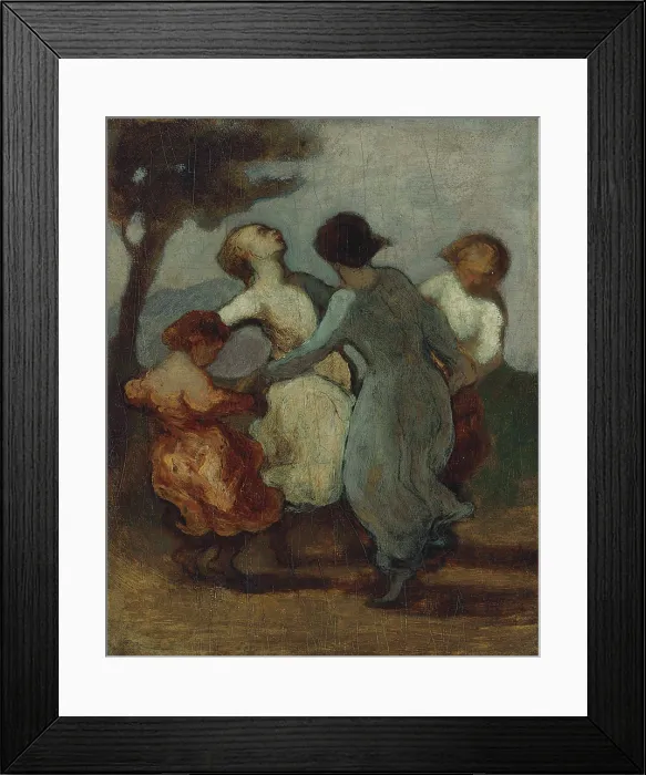Framed Print : Round dance, 1850-1852. Creator: Daumier, Honore (1808-1879) Framed Print : Round dance, 1850-1852. Creator: Daumier, Honore (1808-1879)