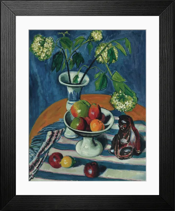 Framed Print : Still life with apples and viburnum, 1923. Creator: Pechstein, Hermann Max (1881-1955) Framed Print : Still life with apples and viburnum, 1923. Creator: Pechstein, Hermann Max (1881-1955)