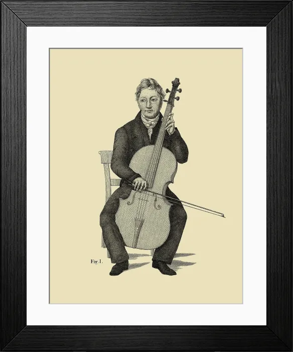 Framed Print : Bernhard Romberg. From: 'Violoncell-Schule von Bernhard Romberg', c1840. Creator: Anonymous Framed Print : Bernhard Romberg. From: 'Violoncell-Schule von Bernhard Romberg', c1840. Creator: Anonymous