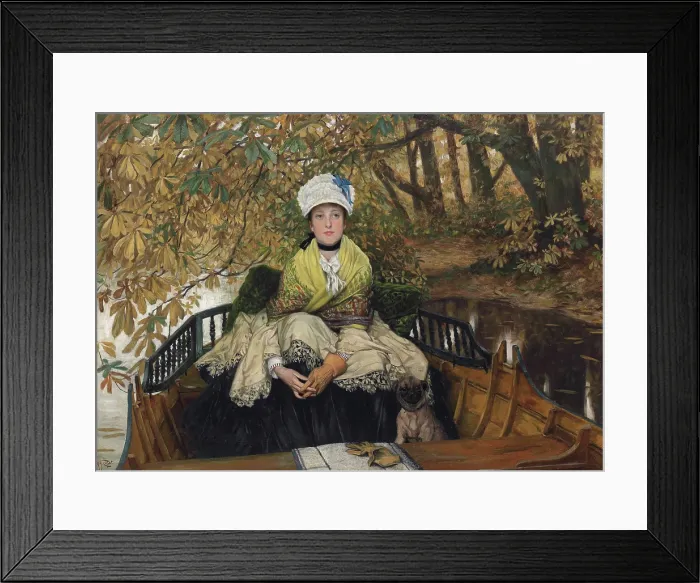Framed Print : Waiting (also known as In the Shallows), Early 1870s. Creator: Tissot, James Jacques Joseph (1836-1902) Framed Print : Waiting (also known as In the Shallows), Early 1870s. Creator: Tissot, James Jacques Joseph (1836-1902)