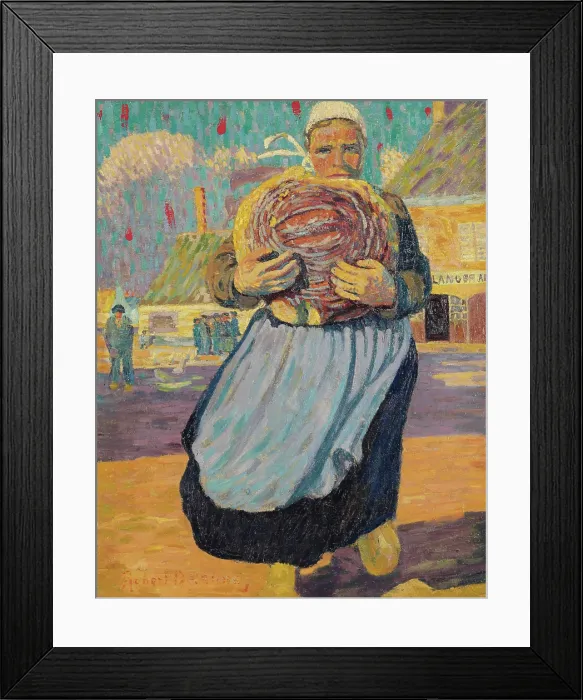 Framed Print : The woman with the bread (La femme au pain), 1906. Creator: Delaunay, Robert (1885-1941) Framed Print : The woman with the bread (La femme au pain), 1906. Creator: Delaunay, Robert (1885-1941)