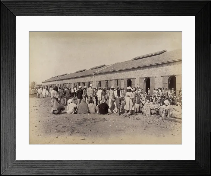 Framed Print : Quarantine area, during bubonic plague outbreak, Karachi, India, 1897. Creator: Unknown Framed Print : Quarantine area, during bubonic plague outbreak, Karachi, India, 1897. Creator: Unknown