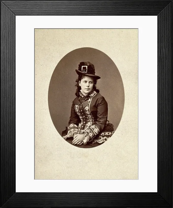 Framed Print : Helene de Lesseps, 1878. Creator: Mathieu Deroche Framed Print : Helene de Lesseps, 1878. Creator: Mathieu Deroche