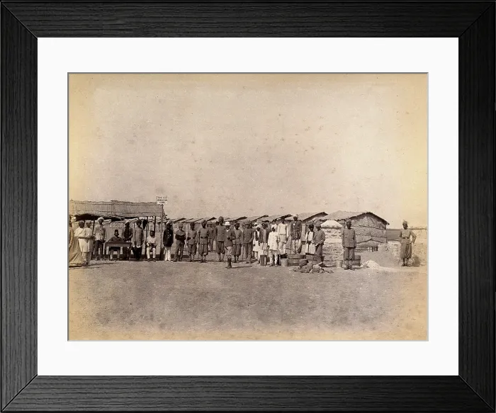 Framed Print : The Machi Meani camp, operated by the Karachi Plague Committee, India, 1897. Creator: Unknown Framed Print : The Machi Meani camp, operated by the Karachi Plague Committee, India, 1897. Creator: Unknown