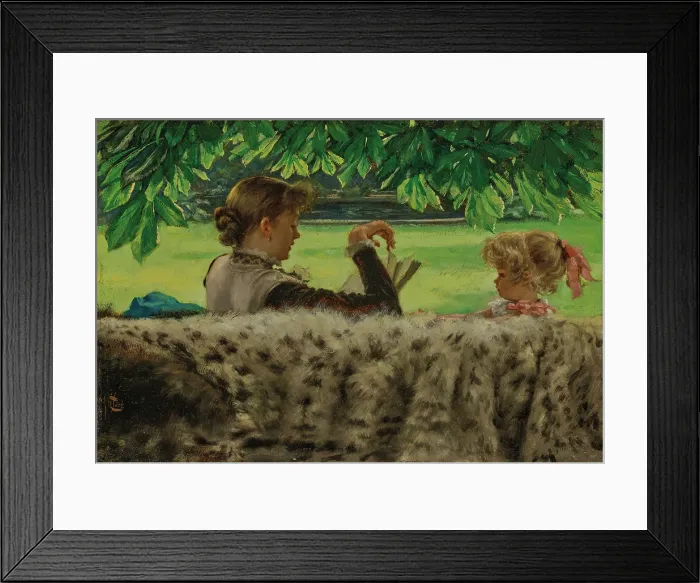Framed Print : The Tale, c1879. Creator: Tissot, James Jacques Joseph (1836-1902) Framed Print : The Tale, c1879. Creator: Tissot, James Jacques Joseph (1836-1902)