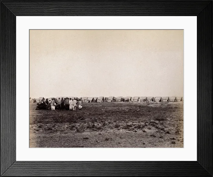 Framed Print : A camp of wigwams, during the outbreak of bubonic plague in Karachi, India, 1897. Creator: Unknown Framed Print : A camp of wigwams, during the outbreak of bubonic plague in Karachi, India, 1897. Creator: Unknown