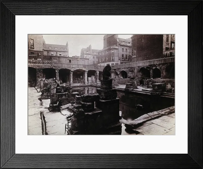 Framed Print : The ruins of a Roman bath in Bath, c1890. Creator: John Poole Framed Print : The ruins of a Roman bath in Bath, c1890. Creator: John Poole