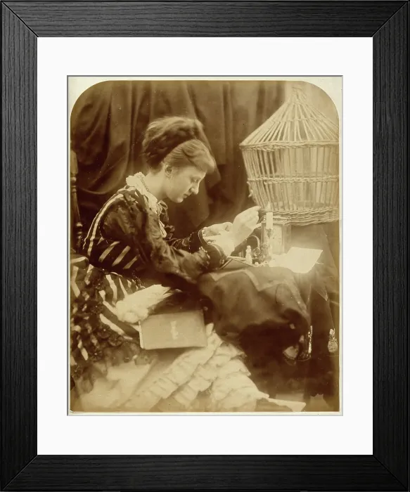 Framed Print : May Prinsep reading a letter, 1870. Creator: Julia Margaret Cameron Framed Print : May Prinsep reading a letter, 1870. Creator: Julia Margaret Cameron