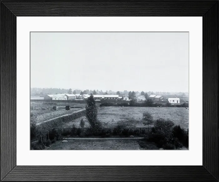 Framed Print : Gloucester smallpox epidemic, 1896: the isolation hospital seen from outside, 1896. Creator: HCF of Gloucester Framed Print : Gloucester smallpox epidemic, 1896: the isolation hospital seen from outside, 1896. Creator: HCF of Gloucester