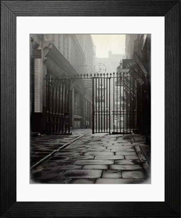 Framed Print : The church of St Bartholomew the Great and surrounding area; iron gates leading to... 1909 Creator: GW Miller Framed Print : The church of St Bartholomew the Great and surrounding area; iron gates leading to... 1909 Creator: GW Miller