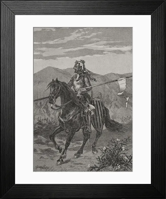 Framed Print : Peter III of Aragon (1240-1285), so-called 'the Great', 1890. Creator: Joan Serra y Pausas Framed Print : Peter III of Aragon (1240-1285), so-called 'the Great', 1890. Creator: Joan Serra y Pausas