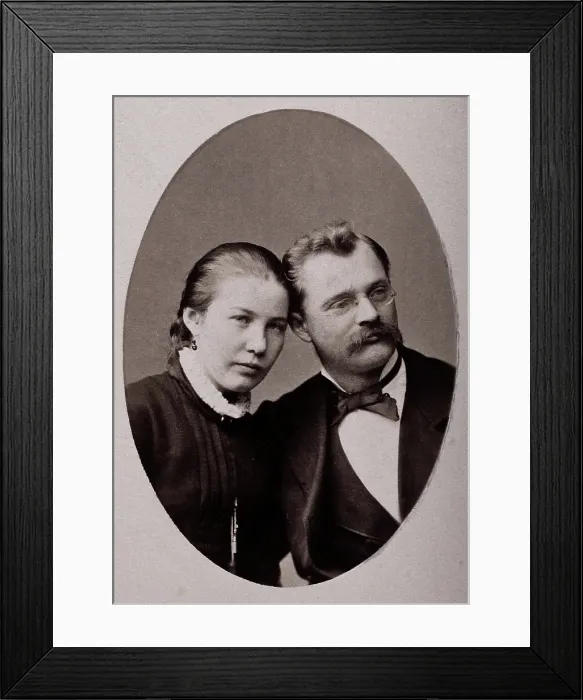 Framed Print : An unidentified couple, acquaintances of FB Power, c1900s. Creator: Paul Rosenow Framed Print : An unidentified couple, acquaintances of FB Power, c1900s. Creator: Paul Rosenow