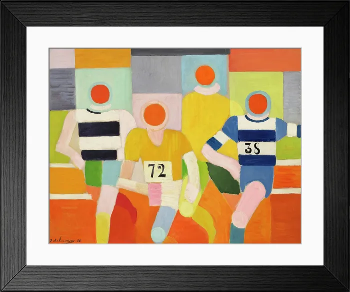Framed Print : Les Coureurs (The Runners), 1930. Creator: Delaunay, Robert (1885-1941) Framed Print : Les Coureurs (The Runners), 1930. Creator: Delaunay, Robert (1885-1941)