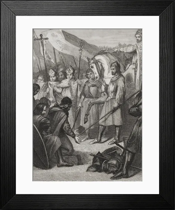 Framed Print : Portrait of Mauregatus of Asturias, the Usurper (?-788), King of Asturias from 783 to 788, 1853. Creators: Unknown, Antonio Roca Sallent Framed Print : Portrait of Mauregatus of Asturias, the Usurper (?-788), King of Asturias from 783 to 788, 1853. Creators: Unknown, Antonio Roca Sallent