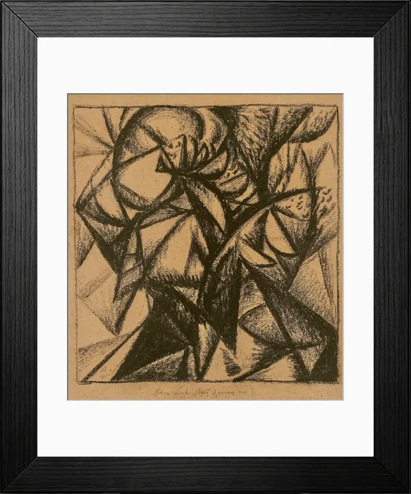 Framed Print : Still life - Bouquet with Autumn Leaves, 1915. Creator: Bogomazov, Alexander Konstantinovich (1880-1930) Framed Print : Still life - Bouquet with Autumn Leaves, 1915. Creator: Bogomazov, Alexander Konstantinovich (1880-1930)