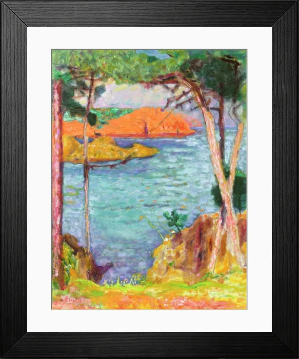 Framed Print : Bord de mer, pins et rochers rouges (Seaside, pine trees and red rocks), c1923. Creator: Bonnard, Pierre (1867-1947) Framed Print : Bord de mer, pins et rochers rouges (Seaside, pine trees and red rocks), c1923. Creator: Bonnard, Pierre (1867-1947)