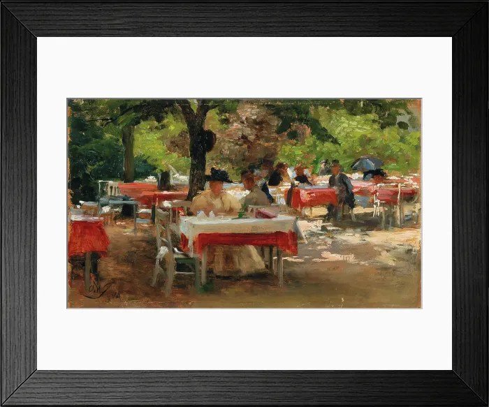 Framed Print : Breakfast in Karlovy Vary, 1895. Creator: Wisinger-Florian, Olga (1844-1926) Framed Print : Breakfast in Karlovy Vary, 1895. Creator: Wisinger-Florian, Olga (1844-1926)