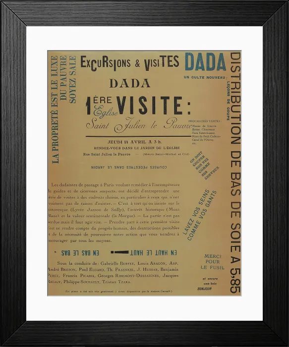 Framed Print : Excursions et visites dada. 1ere visite: Eglise Saint Julien le Pauvre, 1921. Creator: Historic Object Framed Print : Excursions et visites dada. 1ere visite: Eglise Saint Julien le Pauvre, 1921. Creator: Historic Object