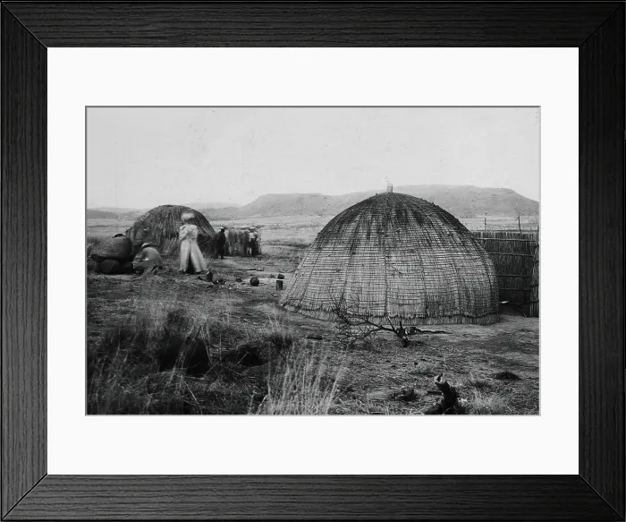 Framed Print : Colenso, South Africa: African kraal huts, 1905. Creator: Geoffrey L Parsons Framed Print : Colenso, South Africa: African kraal huts, 1905. Creator: Geoffrey L Parsons