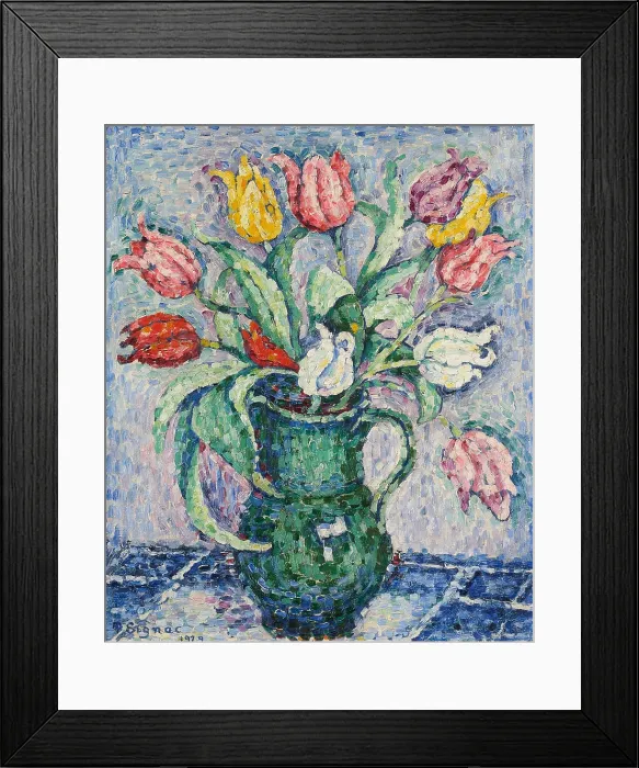 Framed Print : Fleurs (Tulipes), 1929. Creator: Signac, Paul (1863-1935) Framed Print : Fleurs (Tulipes), 1929. Creator: Signac, Paul (1863-1935)