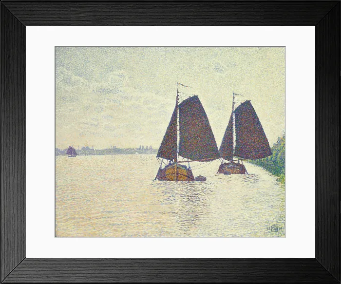 Framed Print : Peniches sur l'Escaut, 1892. Creator: Rysselberghe, Theo van (1862-1926). Peniches sur l'Escaut, 1892. Creator: Rysselberghe, Theo van (1862-1926) Framed Print : Peniches sur l'Escaut, 1892. Creator: Rysselberghe, Theo van (1862-1926). Peniches sur l'Escaut, 1892. Creator: Rysselberghe, Theo van (1862-1926)