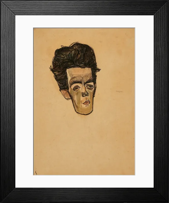 Framed Print : Self-portrait, 1910. Creator: Schiele, Egon (1890-1918) Framed Print : Self-portrait, 1910. Creator: Schiele, Egon (1890-1918)