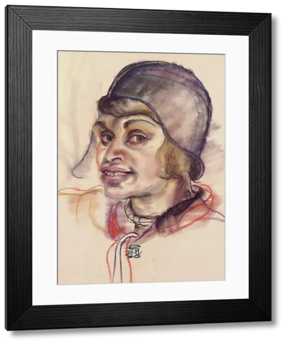 Framed Print : Self-portrait with hat, 1930. Creator: Lohse-Wachtler, Elfriede (1899-1940) Framed Print : Self-portrait with hat, 1930. Creator: Lohse-Wachtler, Elfriede (1899-1940)