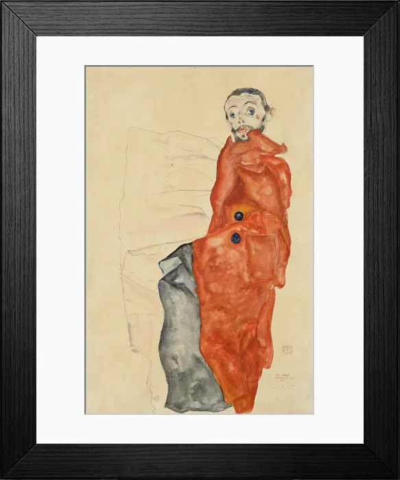 Framed Print : I Love Antitheses. Self-portrait, 1912. Creator: Schiele, Egon (1890-1918) Framed Print : I Love Antitheses. Self-portrait, 1912. Creator: Schiele, Egon (1890-1918)