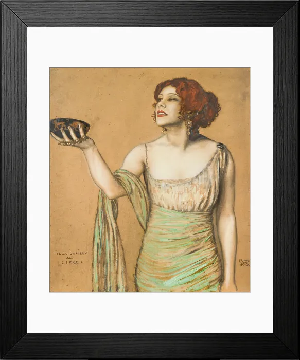 Framed Print : Tilla Durieux (1880-1971) as Circe, 1912. Creator: Stuck, Franz, Ritter von (1863-1928) Framed Print : Tilla Durieux (1880-1971) as Circe, 1912. Creator: Stuck, Franz, Ritter von (1863-1928)