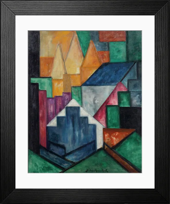 Framed Print : Village, c1913-1914. Creator: Heemskerck, Jacoba van (1876-1923) Framed Print : Village, c1913-1914. Creator: Heemskerck, Jacoba van (1876-1923)