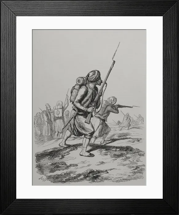Framed Print : The Zouaves in the Crimea, Crimean War (1853-1856). 1856. Creator: Unknown Framed Print : The Zouaves in the Crimea, Crimean War (1853-1856). 1856. Creator: Unknown