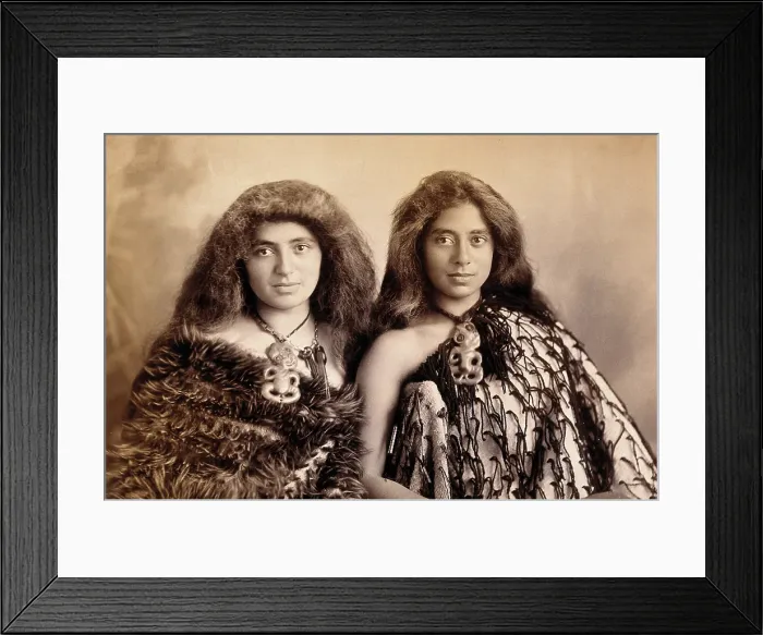 Framed Print : New Zealand: two Maori women, c1890s. Creator: Arthur James Iles Framed Print : New Zealand: two Maori women, c1890s. Creator: Arthur James Iles