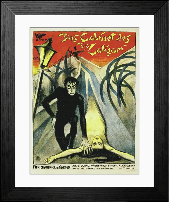 Framed Print : Movie poster 'The Cabinet of Dr. Caligari' by Robert Wiene, 1919. Creator: Bernhard, Fritz (1900-1945) Framed Print : Movie poster 'The Cabinet of Dr. Caligari' by Robert Wiene, 1919. Creator: Bernhard, Fritz (1900-1945)