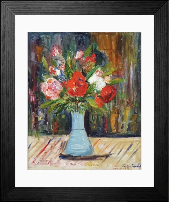 Framed Print : Bouquet de fleurs, 1936. Creator: Utrillo, Maurice (1883-1955) Framed Print : Bouquet de fleurs, 1936. Creator: Utrillo, Maurice (1883-1955)