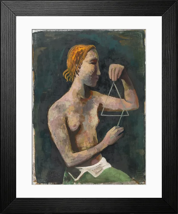 Framed Print : Girl with triangle, 1935. Creator: Hofer, Karl (1878-1955) Framed Print : Girl with triangle, 1935. Creator: Hofer, Karl (1878-1955)
