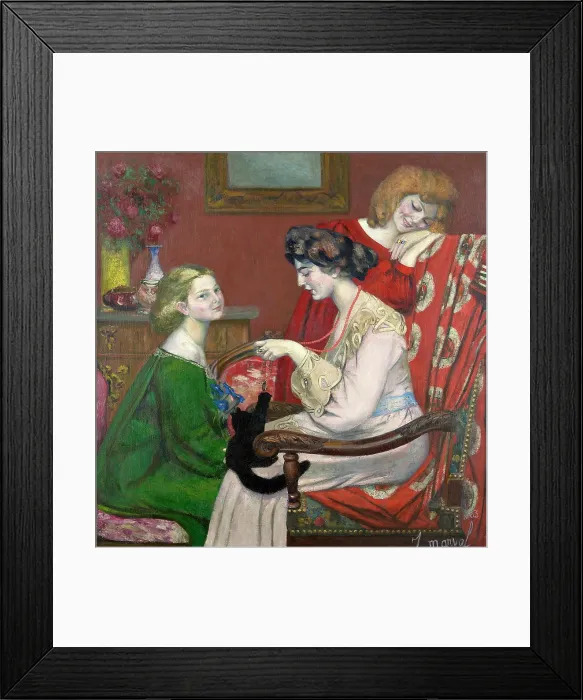 Framed Print : Les Coquettes, 1903. Creator: Marval, Jacqueline (1866-1932) Framed Print : Les Coquettes, 1903. Creator: Marval, Jacqueline (1866-1932)