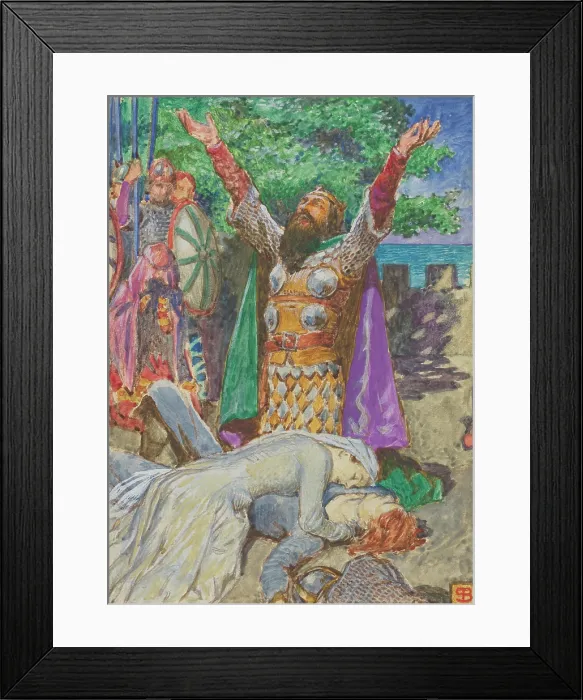 Framed Print : Tristan und Isolde: 'Dead! They're all gone! All are dead!', 1908 Framed Print : Tristan und Isolde: 'Dead! They're all gone! All are dead!', 1908