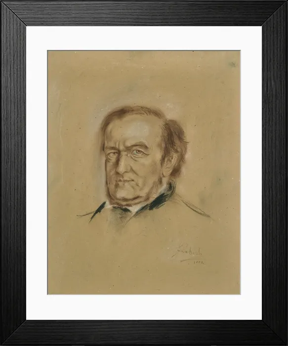 Framed Print : Portrait of Richard Wagner (1813-1883), 1881. Creator: Lenbach, Franz, von (1836-1904) Framed Print : Portrait of Richard Wagner (1813-1883), 1881. Creator: Lenbach, Franz, von (1836-1904)