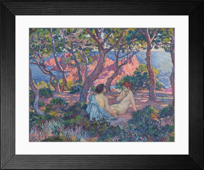 Framed Print : In the shade of the pines (Agay), 1905. Creator: Rysselberghe, Theo van (1862-1926) Framed Print : In the shade of the pines (Agay), 1905. Creator: Rysselberghe, Theo van (1862-1926)